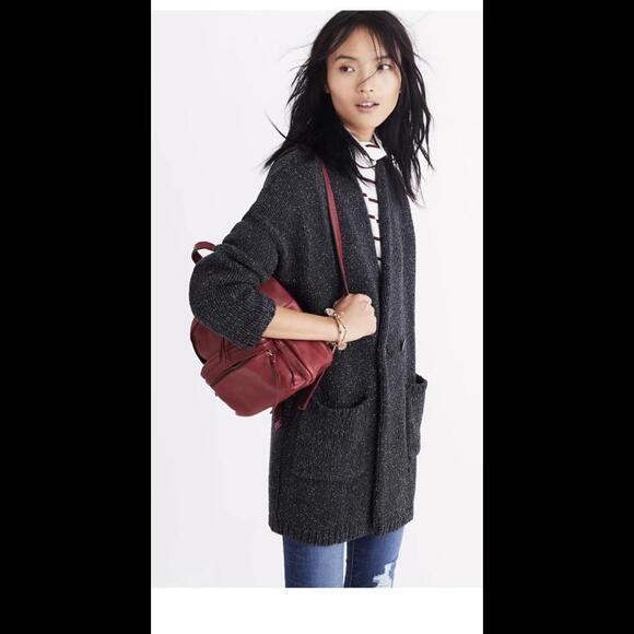 Madewell Greenhill Sweater Coat Ashland Slate NWOT size Small - Picture 8 of 8